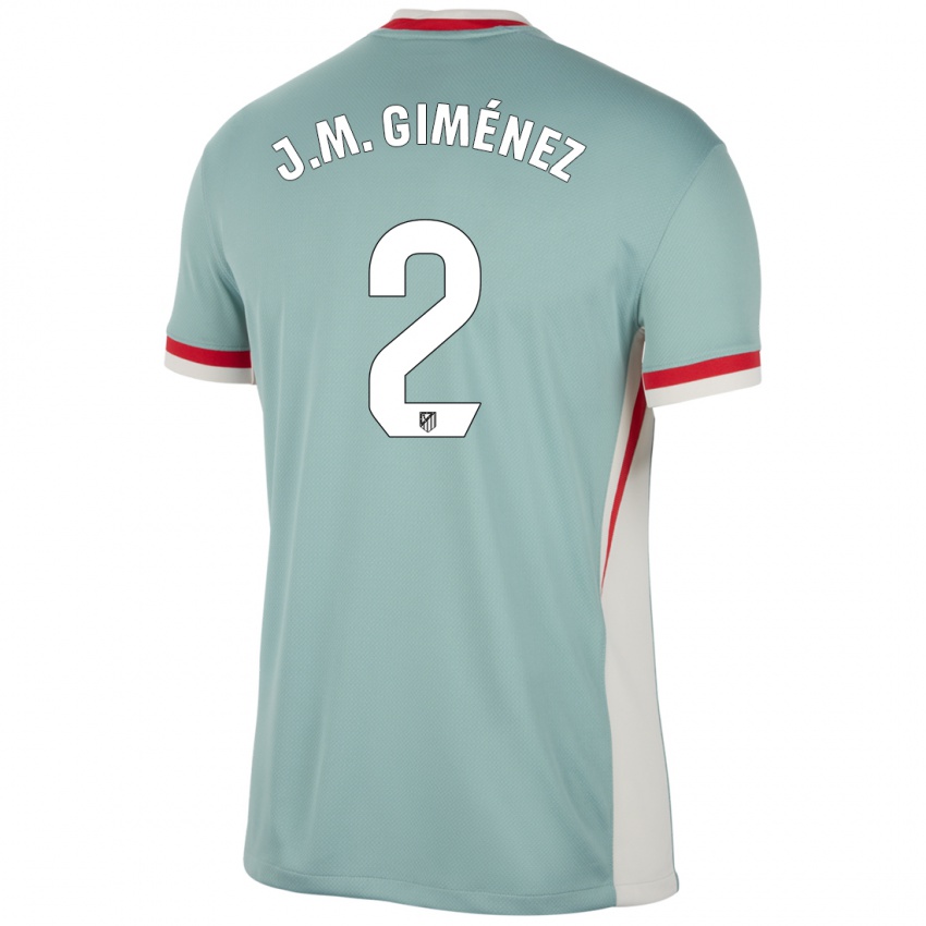 Niño Camiseta José María Giménez #2 Beige Claro Azul 2ª Equipación 2024/25 La Camisa