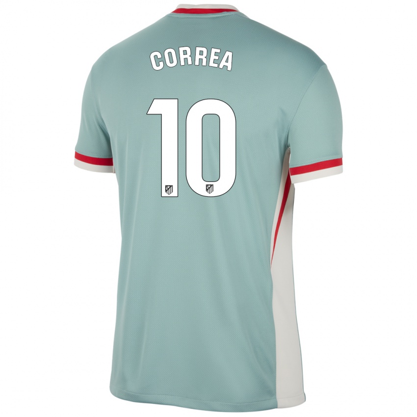 Niño Camiseta Angel Correa #10 Beige Claro Azul 2ª Equipación 2024/25 La Camisa