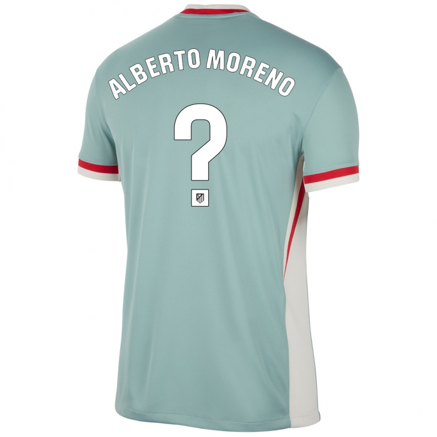 Niño Camiseta Alberto Moreno #0 Beige Claro Azul 2ª Equipación 2024/25 La Camisa