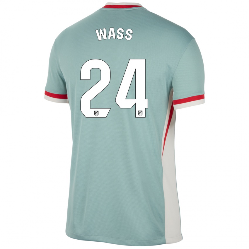 Niño Camiseta Daniel Wass #24 Beige Claro Azul 2ª Equipación 2024/25 La Camisa