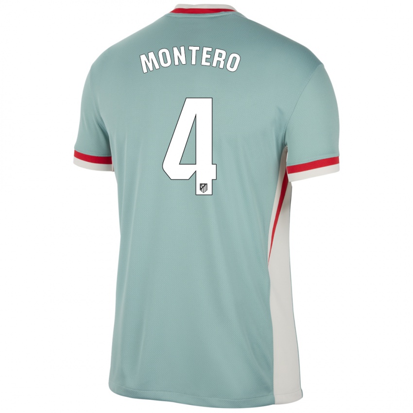 Niño Camiseta Francisco Montero #4 Beige Claro Azul 2ª Equipación 2024/25 La Camisa