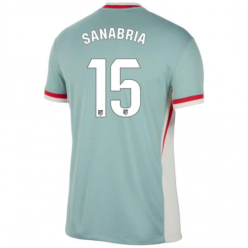 Niño Camiseta Juan Sanabria #15 Beige Claro Azul 2ª Equipación 2024/25 La Camisa