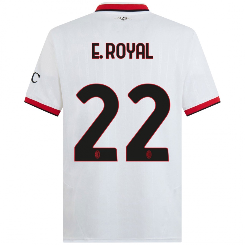 Niño Camiseta Emerson Royal #22 Blanco Negro Rojo 2ª Equipación 2024/25 La Camisa