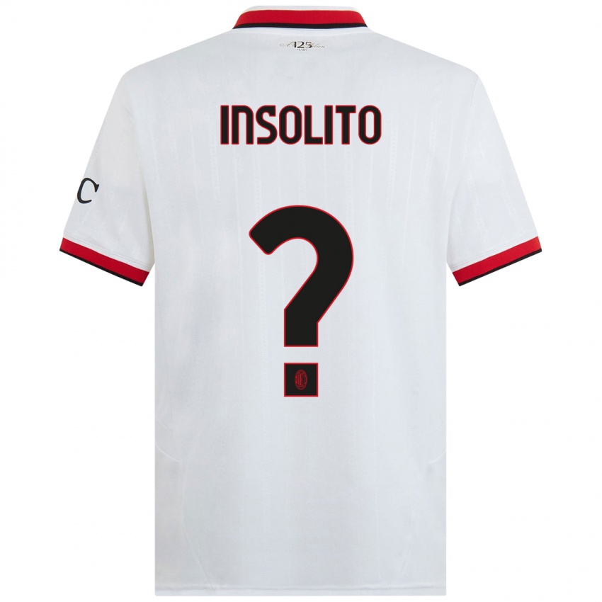 Niño Camiseta Lorenzo Insolito #0 Blanco Negro Rojo 2ª Equipación 2024/25 La Camisa