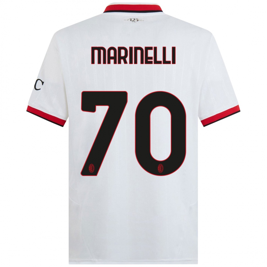 Niño Camiseta Gloria Marinelli #70 Blanco Negro Rojo 2ª Equipación 2024/25 La Camisa