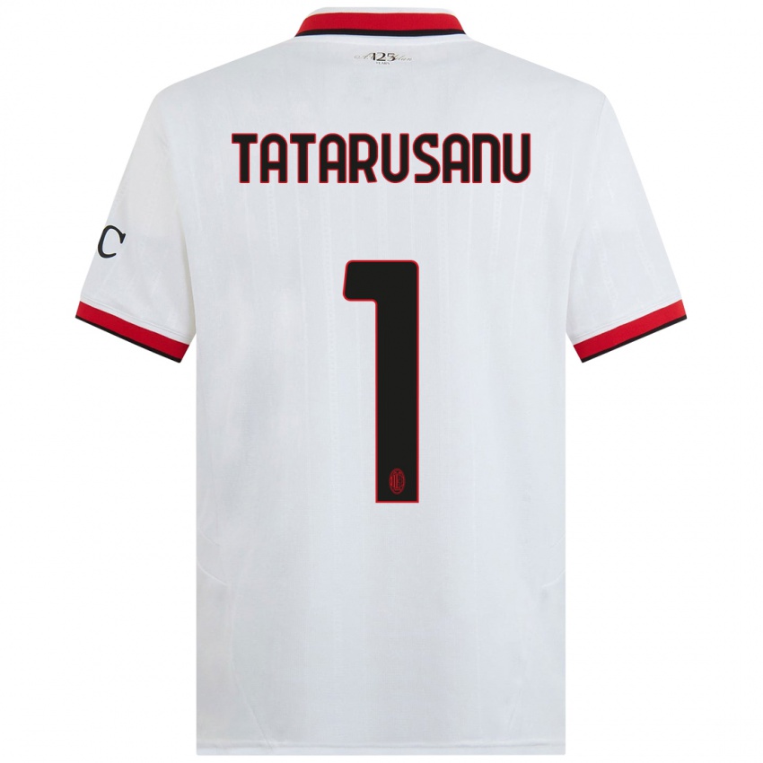 Niño Camiseta Ciprian Tatarusanu #1 Blanco Negro Rojo 2ª Equipación 2024/25 La Camisa