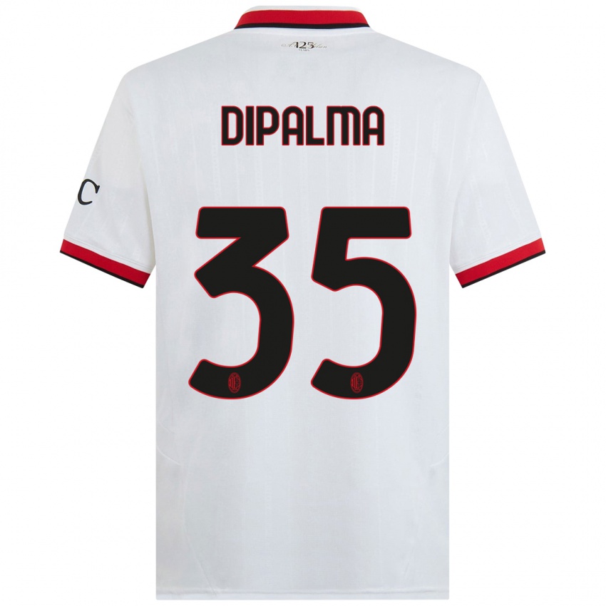 Niño Camiseta Matteo Dipalma #35 Blanco Negro Rojo 2ª Equipación 2024/25 La Camisa