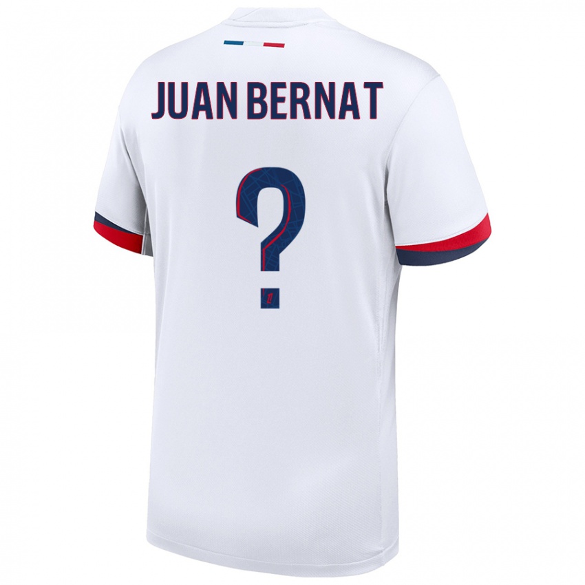 Niño Camiseta Juan Bernat #0 Blanco Azul Rojo 2ª Equipación 2024/25 La Camisa