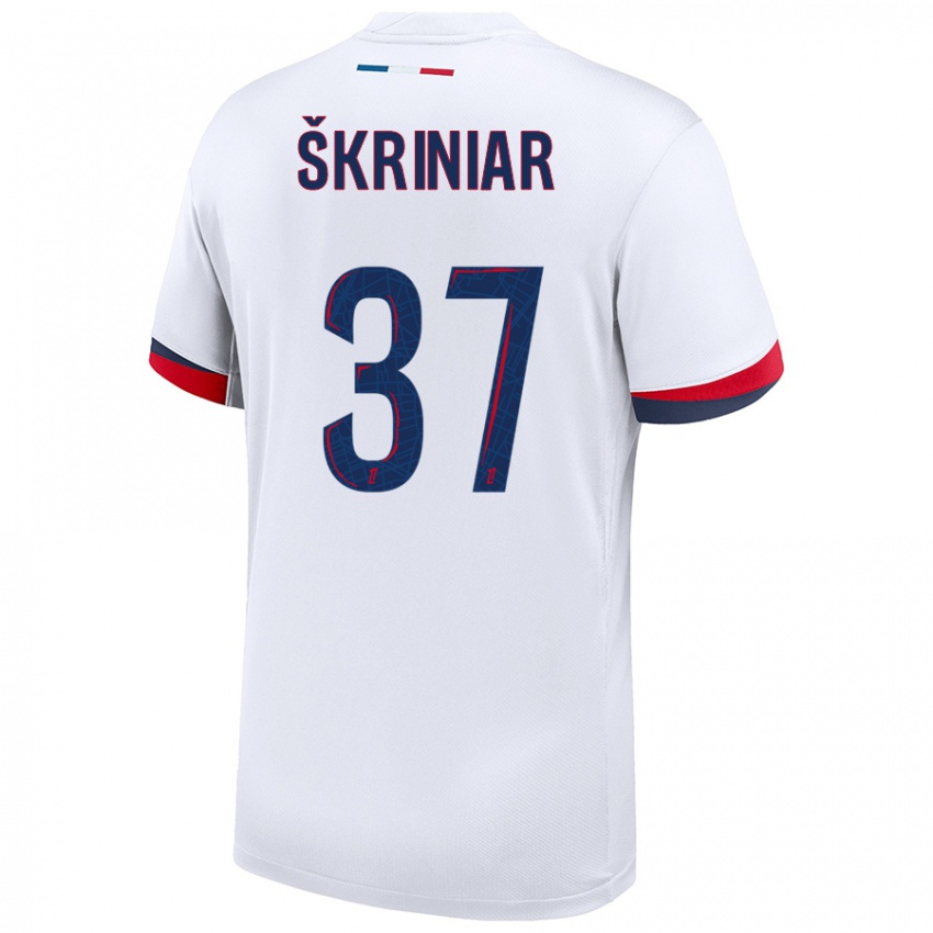 Niño Camiseta Milan Skriniar #37 Blanco Azul Rojo 2ª Equipación 2024/25 La Camisa