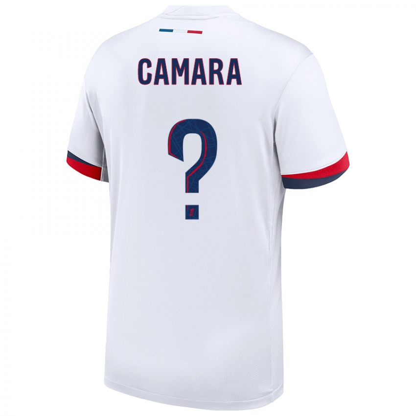 Niño Camiseta Oumar Camara #0 Blanco Azul Rojo 2ª Equipación 2024/25 La Camisa