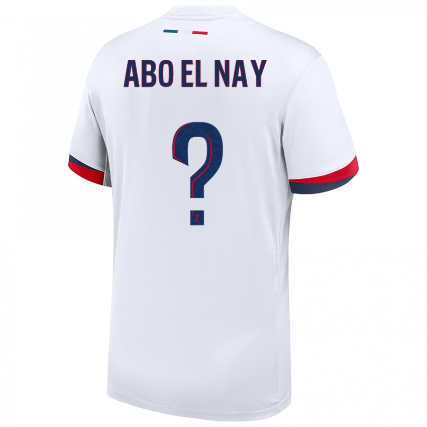 Niño Camiseta Rayan Abo El Nay #0 Blanco Azul Rojo 2ª Equipación 2024/25 La Camisa