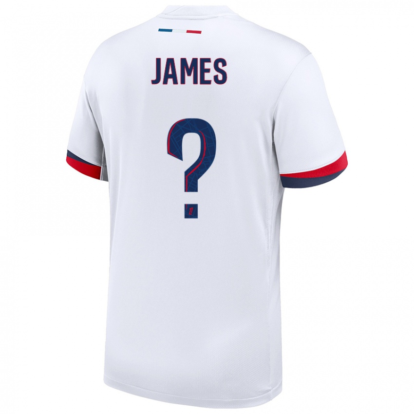 Niño Camiseta Martin James #0 Blanco Azul Rojo 2ª Equipación 2024/25 La Camisa