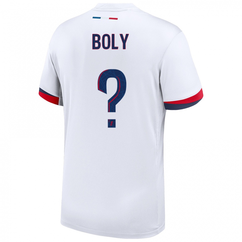 Niño Camiseta David Boly #0 Blanco Azul Rojo 2ª Equipación 2024/25 La Camisa