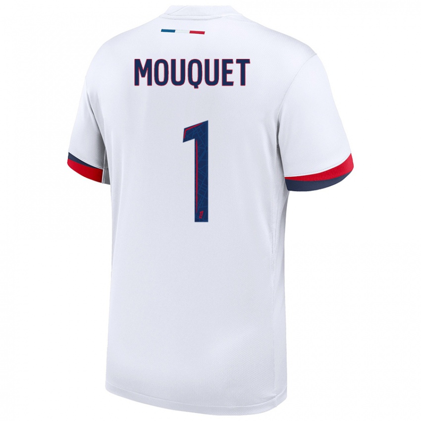 Niño Camiseta Louis Mouquet #1 Blanco Azul Rojo 2ª Equipación 2024/25 La Camisa