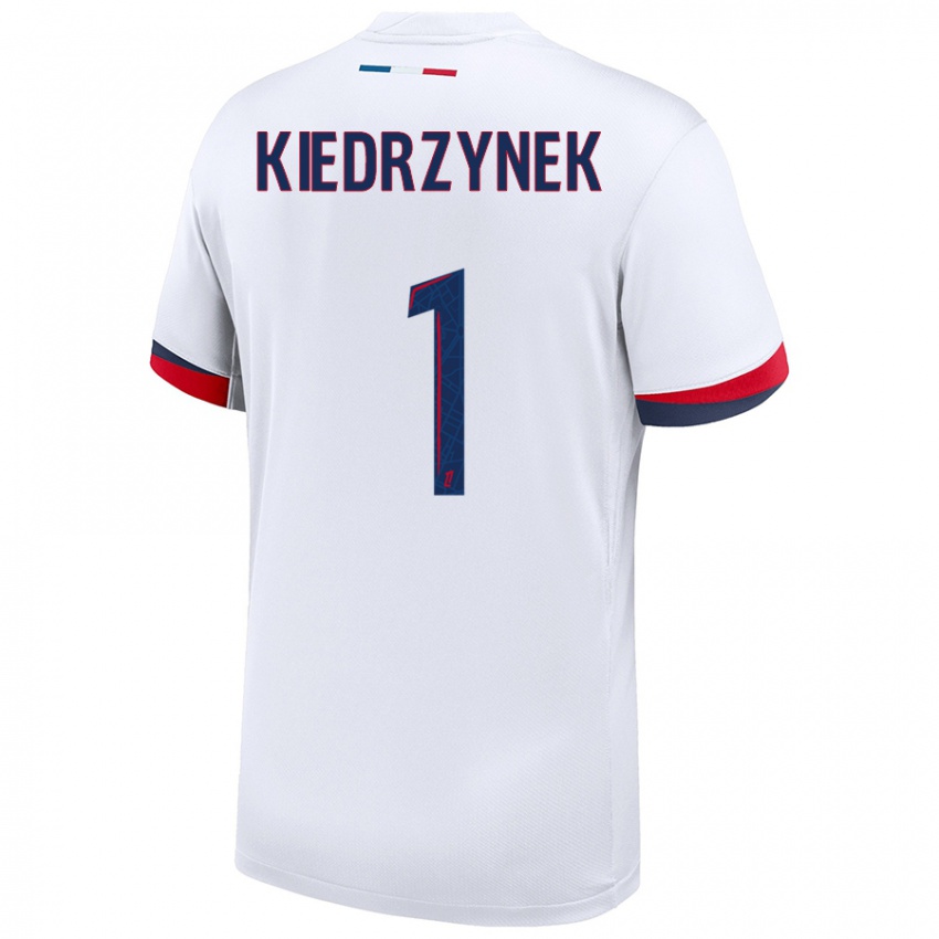 Niño Camiseta Katarzyna Kiedrzynek #1 Blanco Azul Rojo 2ª Equipación 2024/25 La Camisa