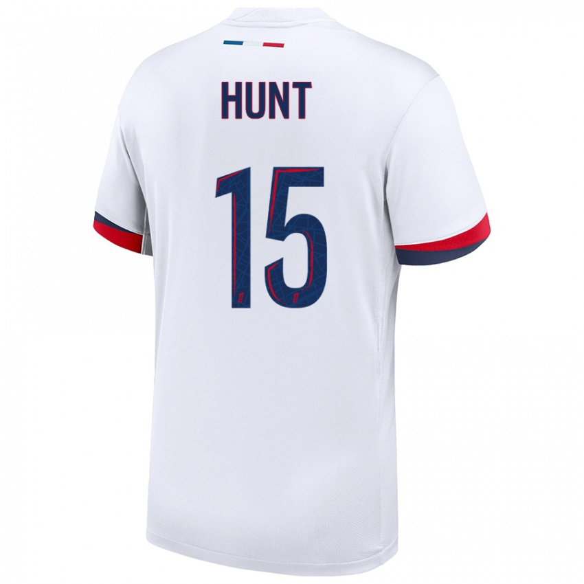 Niño Camiseta Clare Hunt #15 Blanco Azul Rojo 2ª Equipación 2024/25 La Camisa