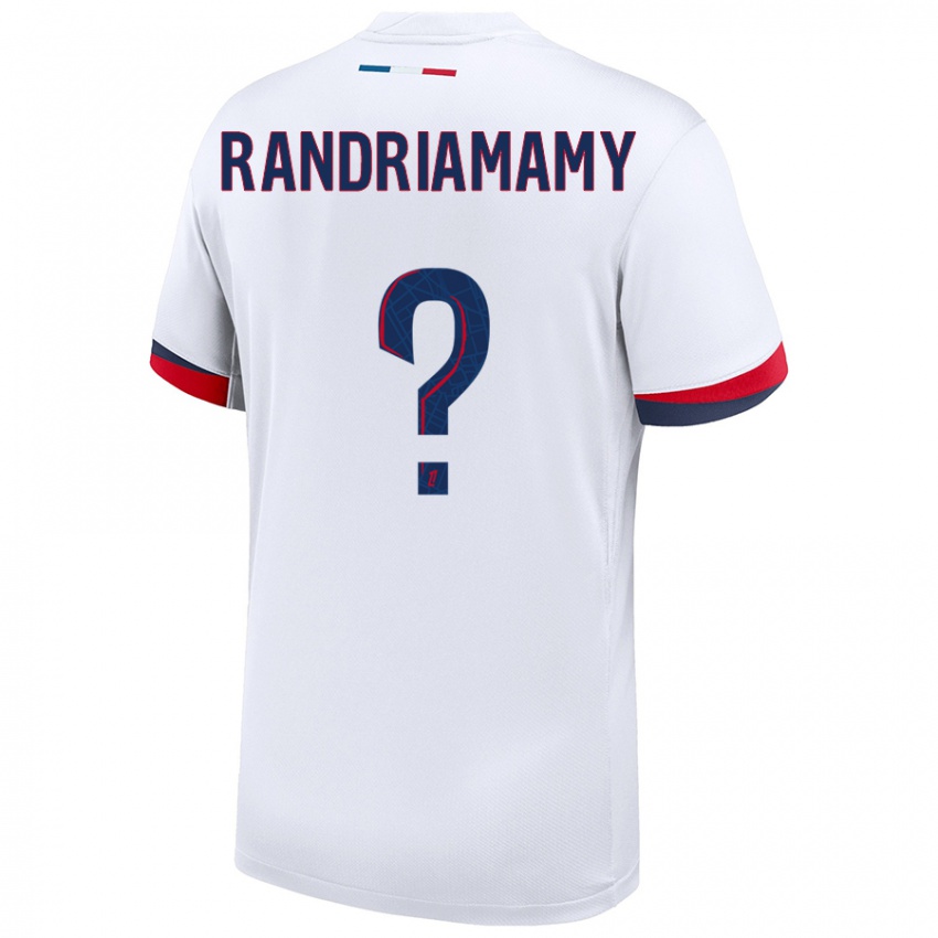 Niño Camiseta Mathyas Randriamamy #0 Blanco Azul Rojo 2ª Equipación 2024/25 La Camisa