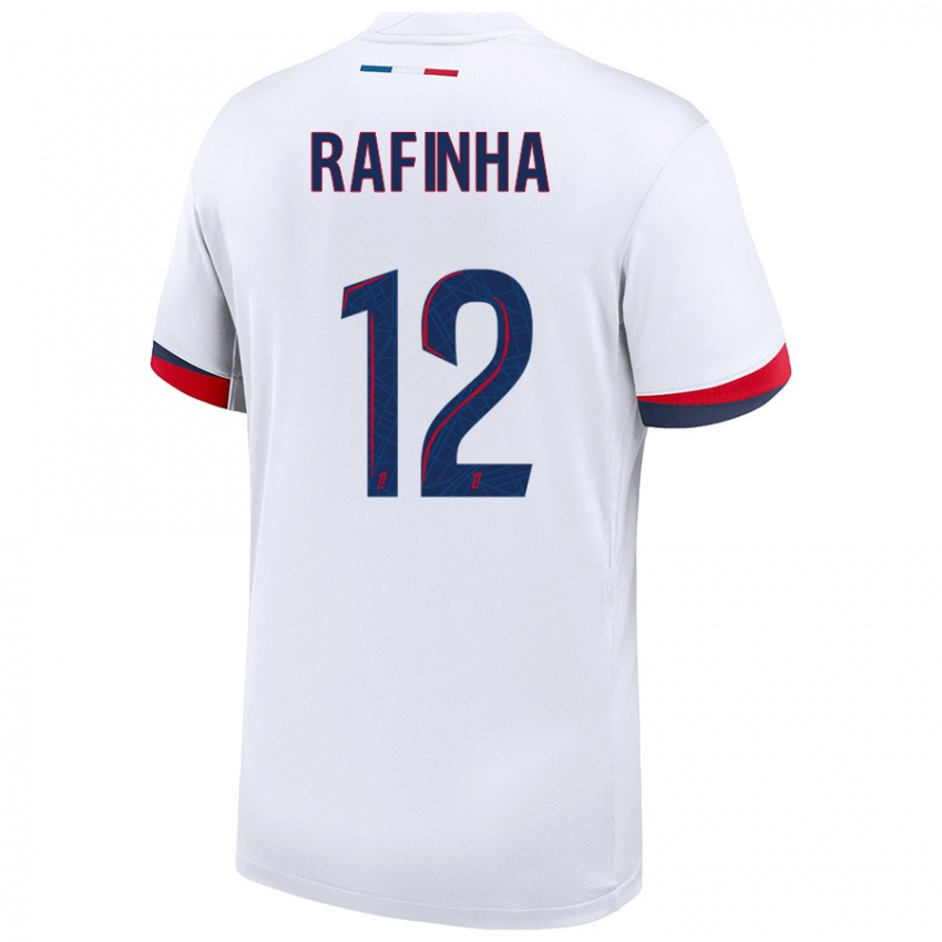 Niño Camiseta Rafinha #12 Blanco Azul Rojo 2ª Equipación 2024/25 La Camisa