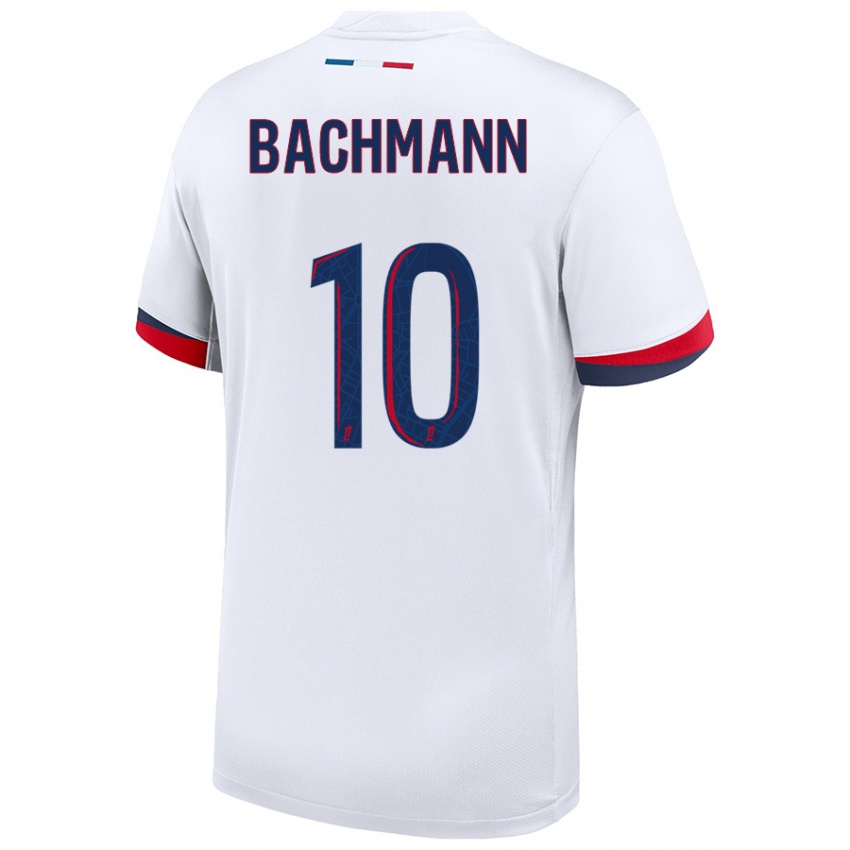 Niño Camiseta Ramona Bachmann #10 Blanco Azul Rojo 2ª Equipación 2024/25 La Camisa