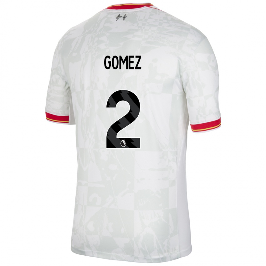 Niño Camiseta Joe Gomez #2 Blanco Rojo Negro Equipación Tercera 2024/25 La Camisa