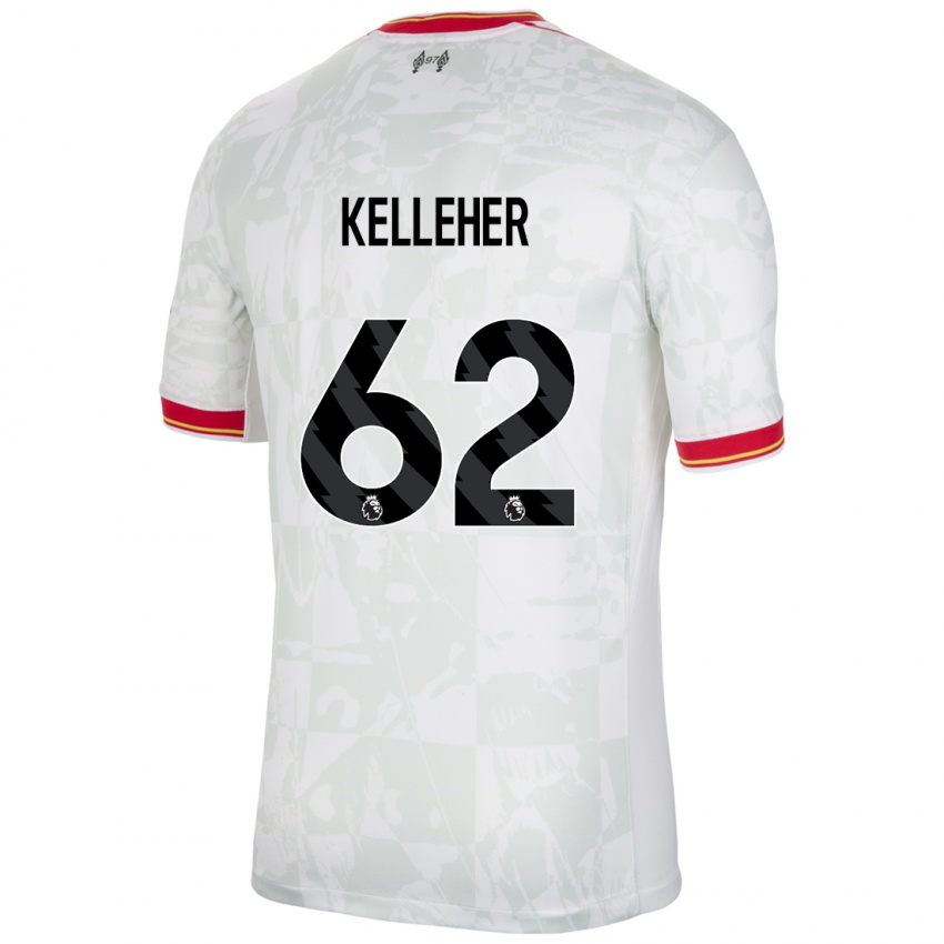 Niño Camiseta Caoimhin Kelleher #62 Blanco Rojo Negro Equipación Tercera 2024/25 La Camisa