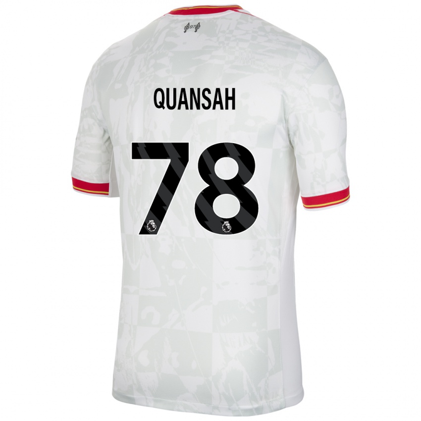 Niño Camiseta Jarell Quansah #78 Blanco Rojo Negro Equipación Tercera 2024/25 La Camisa