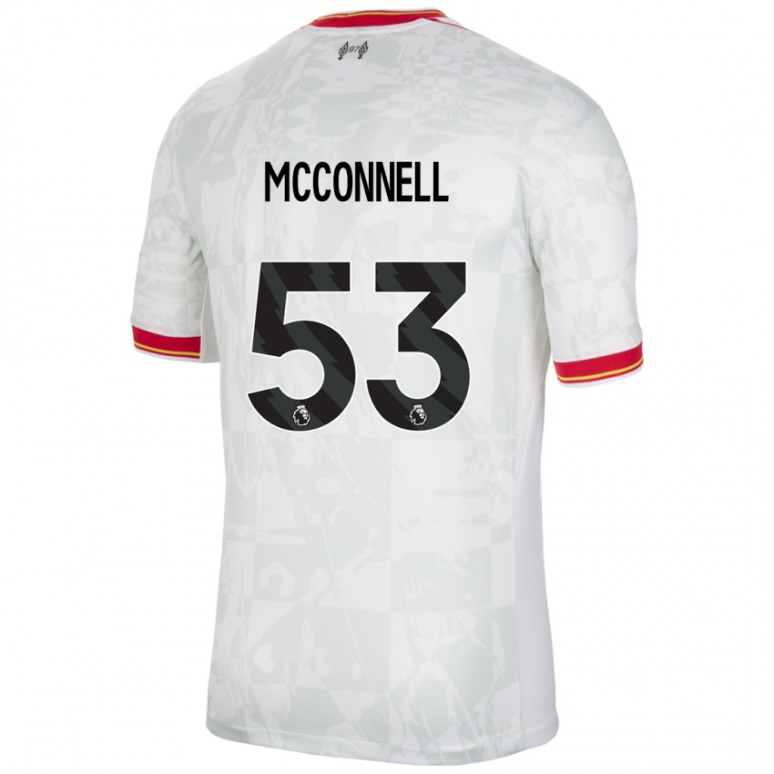 Niño Camiseta James Mcconnell #53 Blanco Rojo Negro Equipación Tercera 2024/25 La Camisa