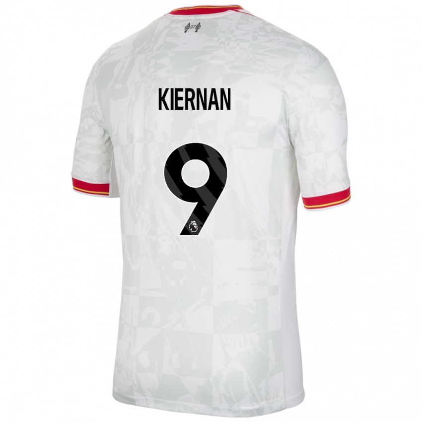 Niño Camiseta Leanne Kiernan #9 Blanco Rojo Negro Equipación Tercera 2024/25 La Camisa