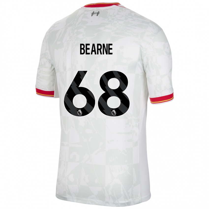 Niño Camiseta Jack Bearne #68 Blanco Rojo Negro Equipación Tercera 2024/25 La Camisa