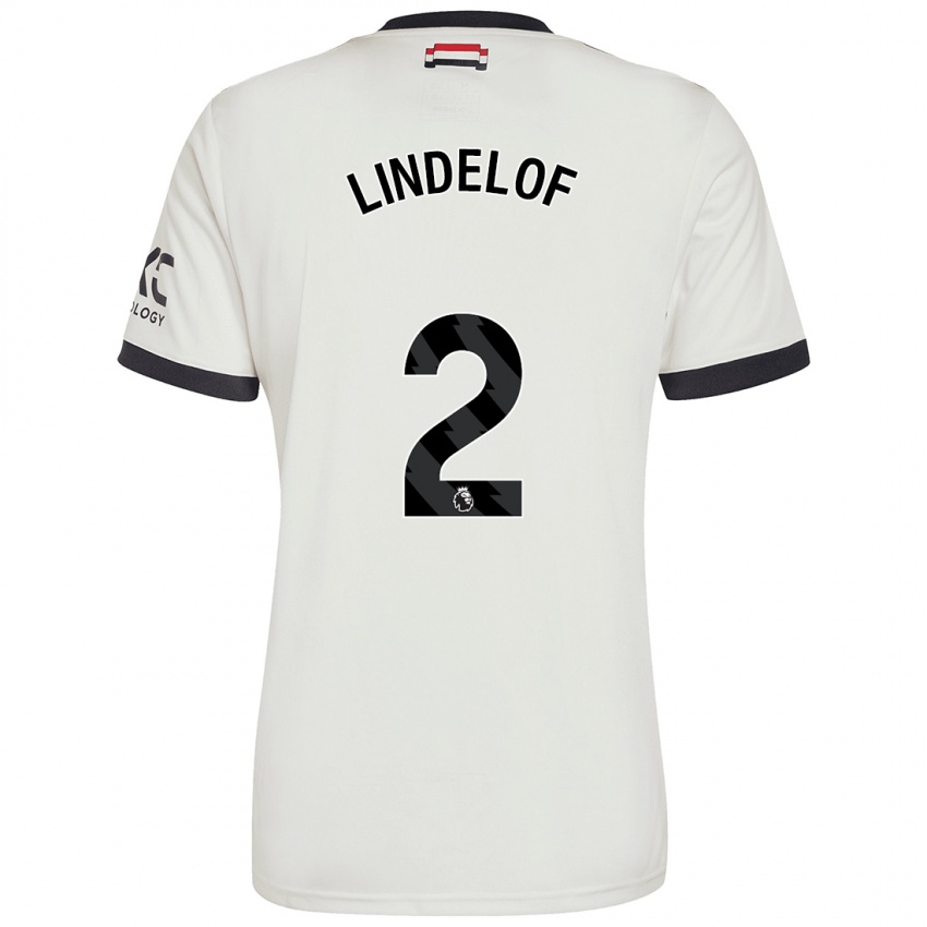 Niño Camiseta Victor Lindelof #2 Blanquecino Equipación Tercera 2024/25 La Camisa