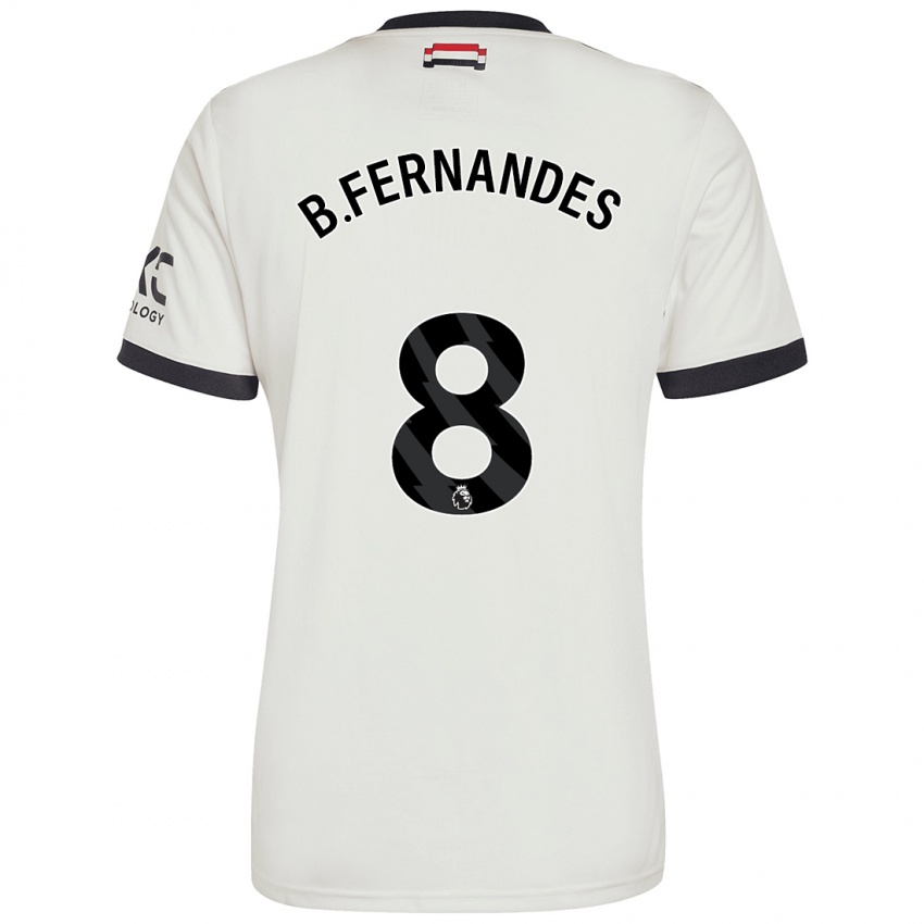 Niño Camiseta Bruno Fernandes #8 Blanquecino Equipación Tercera 2024/25 La Camisa