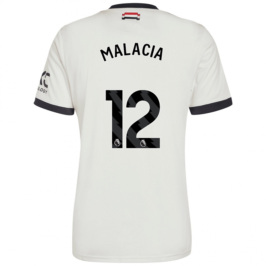 Niño Camiseta Tyrell Malacia #12 Blanquecino Equipación Tercera 2024/25 La Camisa