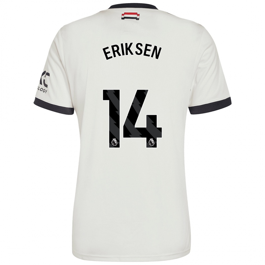 Niño Camiseta Christian Eriksen #14 Blanquecino Equipación Tercera 2024/25 La Camisa