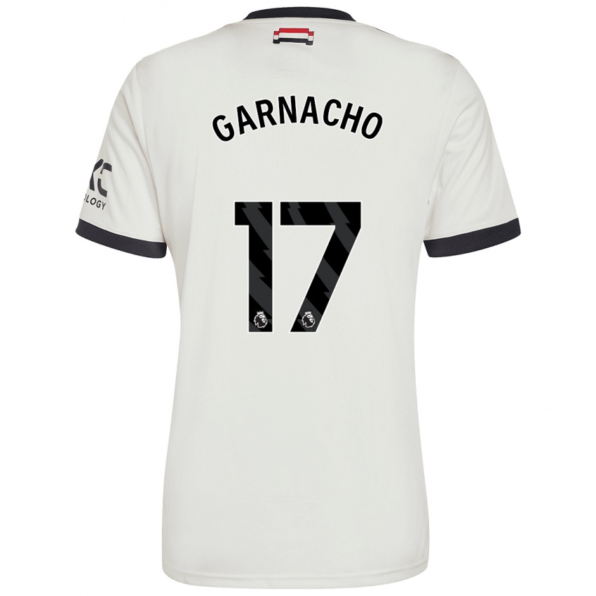 Niño Camiseta Alejandro Garnacho #17 Blanquecino Equipación Tercera 2024/25 La Camisa