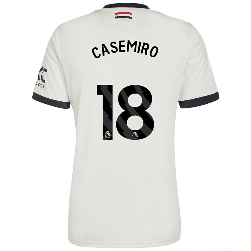 Niño Camiseta Casemiro #18 Blanquecino Equipación Tercera 2024/25 La Camisa