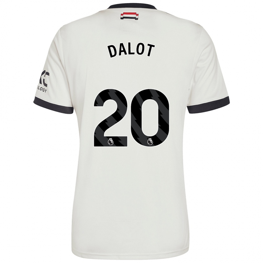 Niño Camiseta Diogo Dalot #20 Blanquecino Equipación Tercera 2024/25 La Camisa