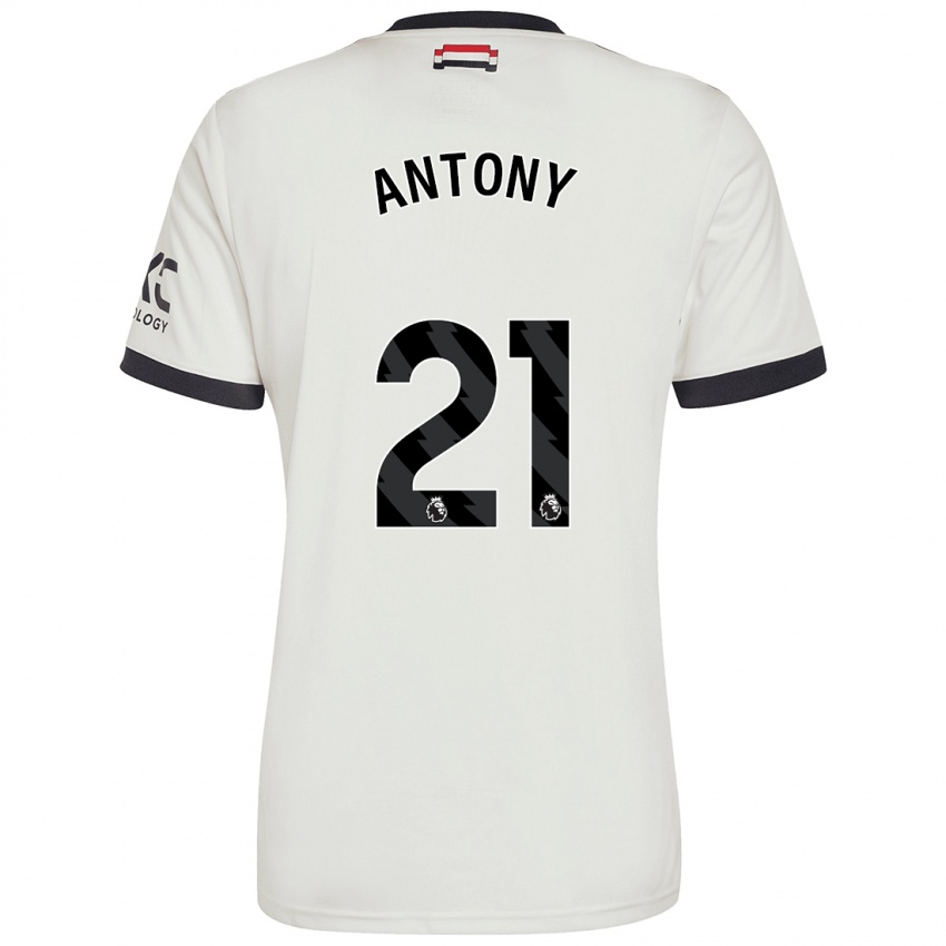 Niño Camiseta Antony #21 Blanquecino Equipación Tercera 2024/25 La Camisa