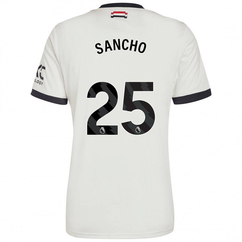 Niño Camiseta Jadon Sancho #25 Blanquecino Equipación Tercera 2024/25 La Camisa