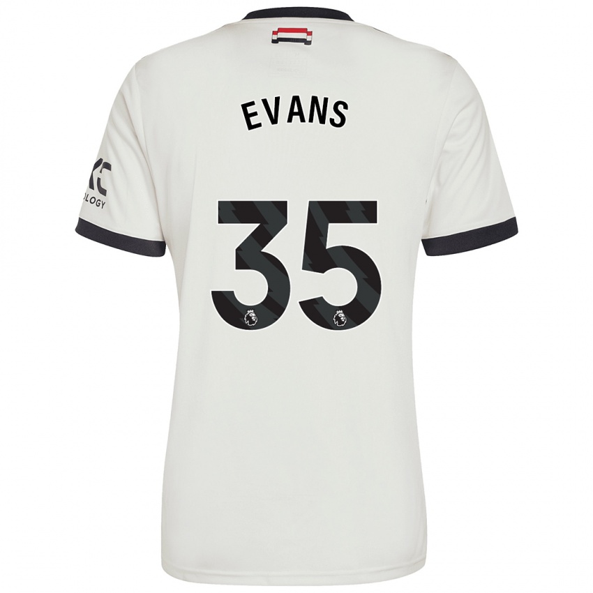 Niño Camiseta Jonny Evans #35 Blanquecino Equipación Tercera 2024/25 La Camisa