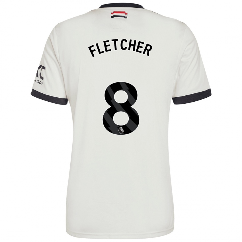 Niño Camiseta Tyler Fletcher #8 Blanquecino Equipación Tercera 2024/25 La Camisa