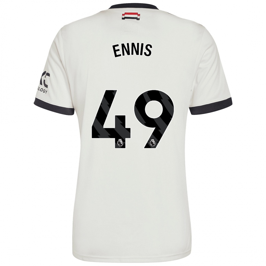 Niño Camiseta Ethan Ennis #49 Blanquecino Equipación Tercera 2024/25 La Camisa