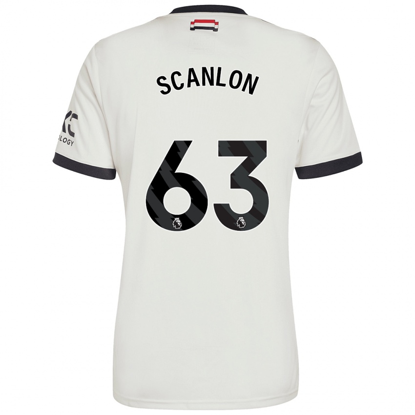 Niño Camiseta James Scanlon #63 Blanquecino Equipación Tercera 2024/25 La Camisa