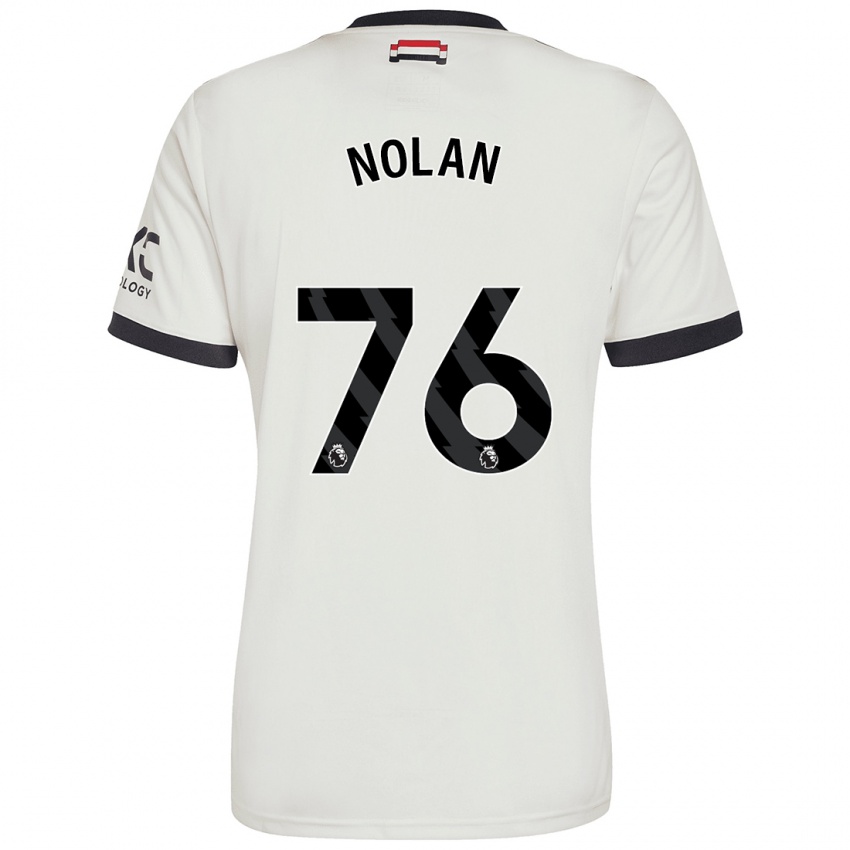 Niño Camiseta James Nolan #76 Blanquecino Equipación Tercera 2024/25 La Camisa