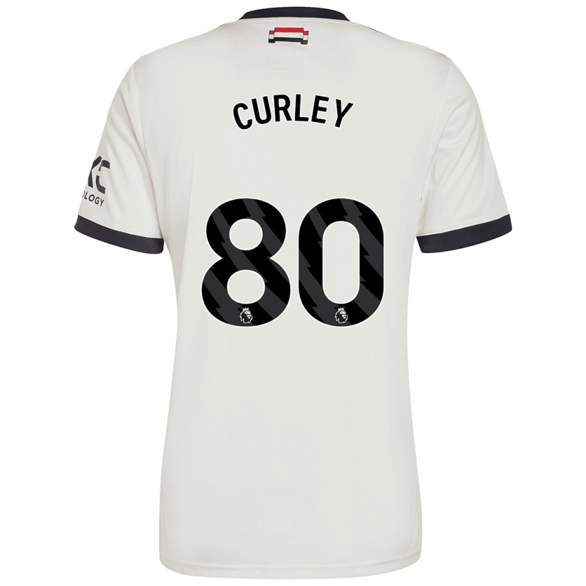 Niño Camiseta Ruben Curley #80 Blanquecino Equipación Tercera 2024/25 La Camisa