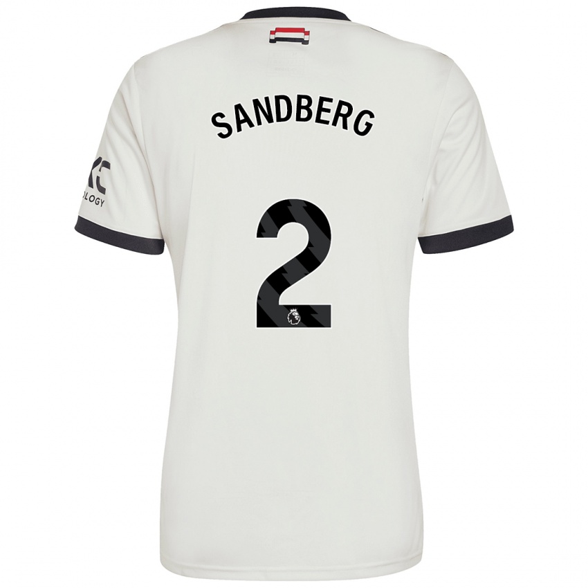 Niño Camiseta Anna Sandberg #2 Blanquecino Equipación Tercera 2024/25 La Camisa