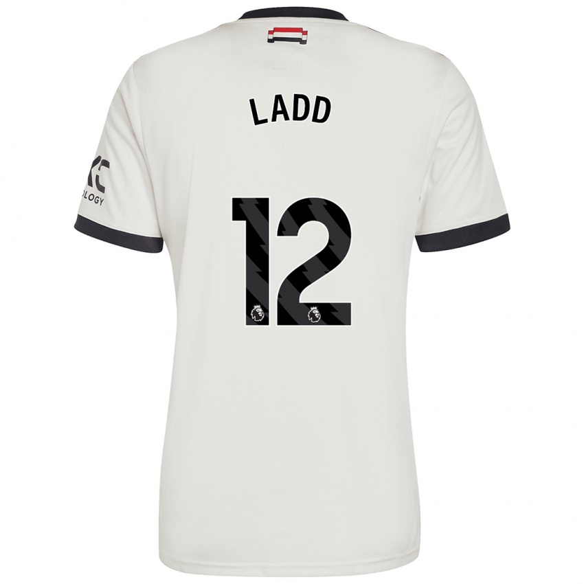 Niño Camiseta Hayley Ladd #12 Blanquecino Equipación Tercera 2024/25 La Camisa