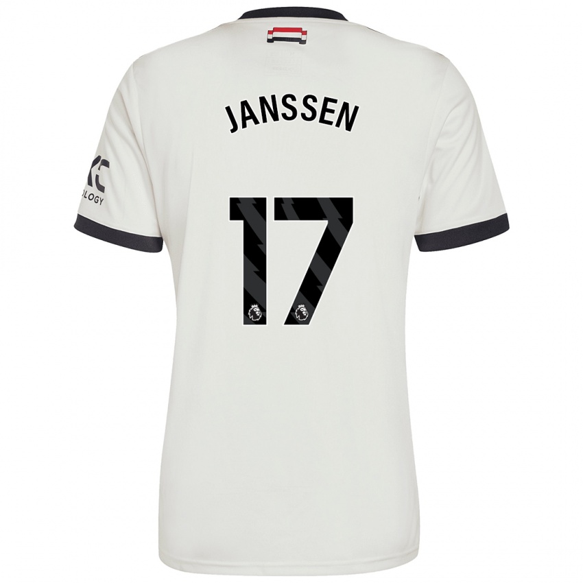 Niño Camiseta Dominique Janssen #17 Blanquecino Equipación Tercera 2024/25 La Camisa