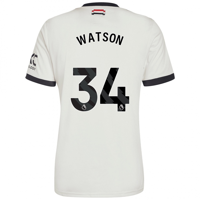 Niño Camiseta Emma Watson #34 Blanquecino Equipación Tercera 2024/25 La Camisa