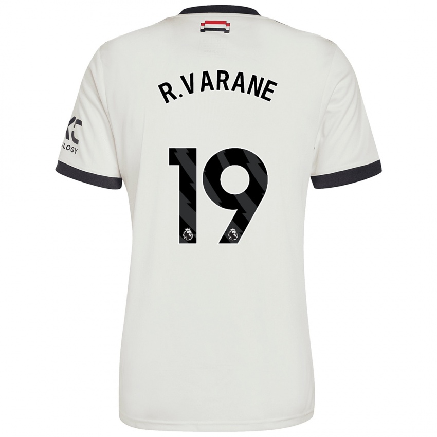 Niño Camiseta Raphael Varane #19 Blanquecino Equipación Tercera 2024/25 La Camisa