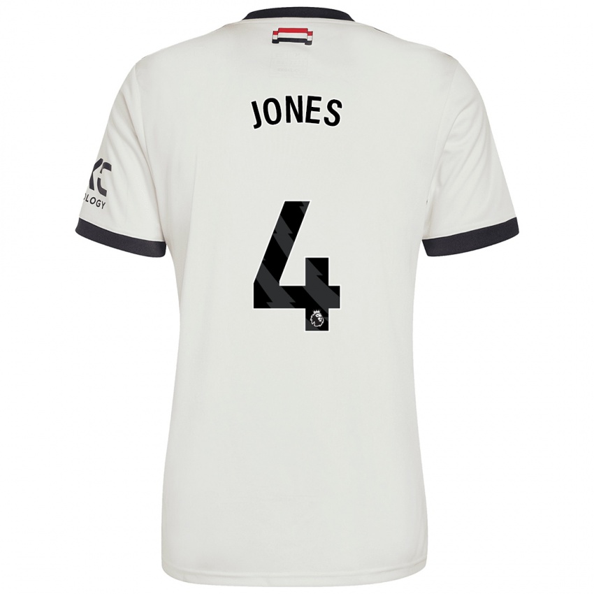 Niño Camiseta Phil Jones #4 Blanquecino Equipación Tercera 2024/25 La Camisa